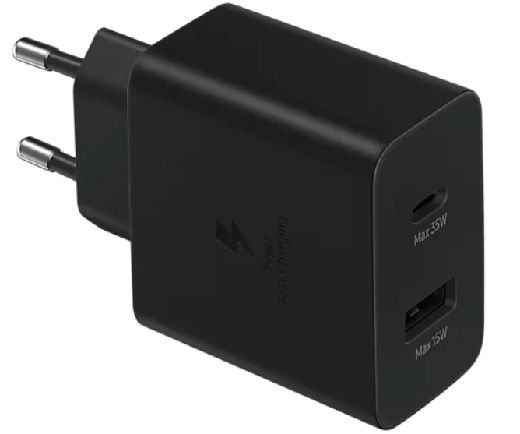 Сетевое зарядное устройство 35W Wall Charger Duo (w/o cable) USB Type-C \ black