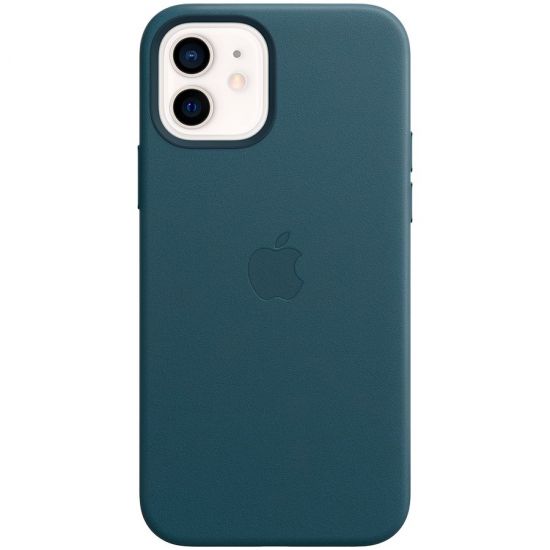 iPhone 12, 12 Pro Leather Case with MagSafe, Baltic Blue