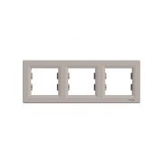 Рамка горизонтальная SE EPH5800369 Asfora 3 постовая бронза