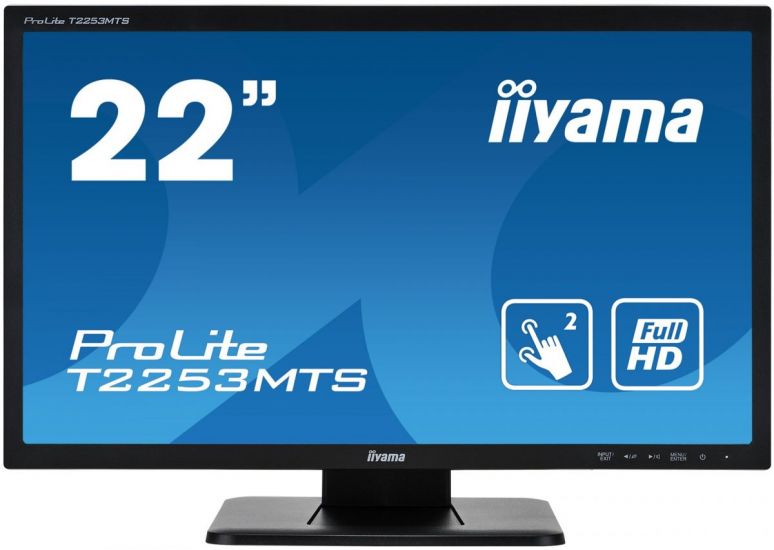 Монитор LCD 21.5'' [16:9] 1920х1080(FHD) TN, nonGLARE, TOUCH, 250cd/m2, H170°/V160°, 1000:1, 12М:1, 16.7M, 2ms, VGA, DVI, HDMI, USB-Hub, Tilt, Speakers, 3Y, Black