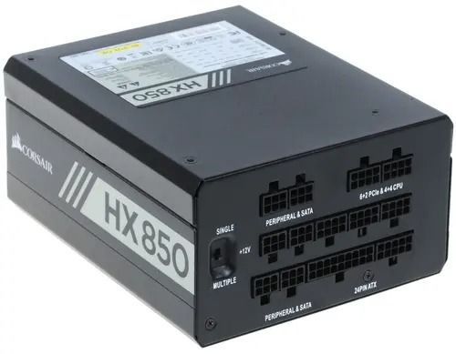 Блок питания ATX  850W Corsair HX850, 80 PLUS Platinum, CP-9020138-EU