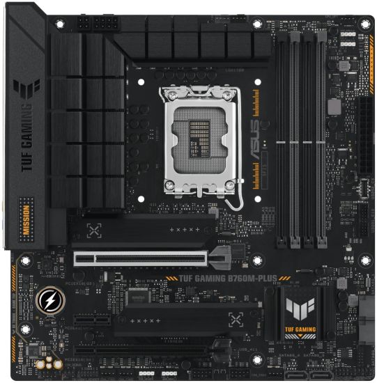 Материнская плата ASUS TUF GAMING B760M-PLUS LGA1700 4xDDR5 4xSATA3 2xM.2 RAID HDMI DP mATX