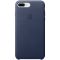 iPhone 8 Plus / 7 Plus Leather Case - Midnight Blue