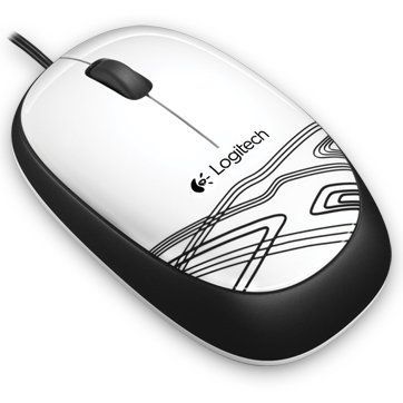 Мышь Logitech M105 White (белая с рисунком, оптическая, 1000dpi, USB, 1.5м)