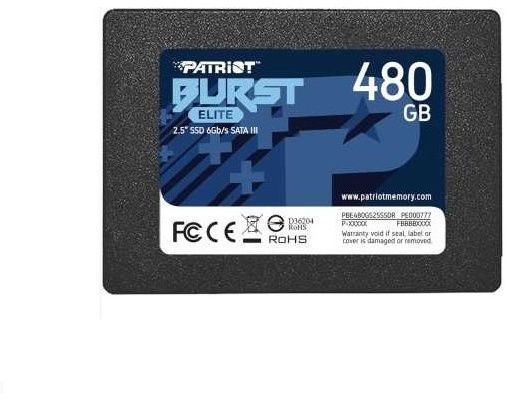 Накопитель SSD 2.5" SATA III Patriot  480GB BURST ELITE 450/320 PBE480GS25SSDR