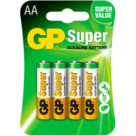 Батарейки GP 15A CR4 Super блистер 4 шт/10/80/, упак