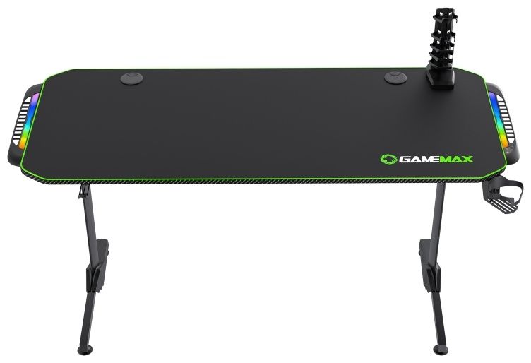 Компьютерный стол Game Max D140-Carbon RGB пластик, 140x60x75 см, черный