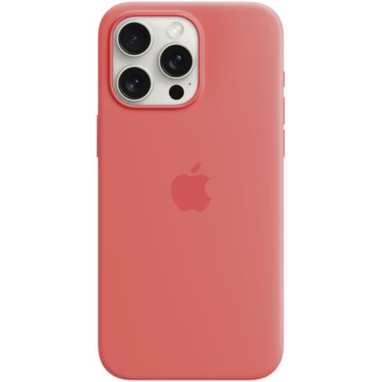 iPhone 15 Pro Max Silicone Case with MagSafe - Guava,Model A3126