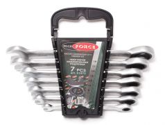 Набор ключей комбинированных трещоточных 7 предметов (8,10,12-14,17,19мм) в пласт. держателе ROCKFORCE RF-51072 10566