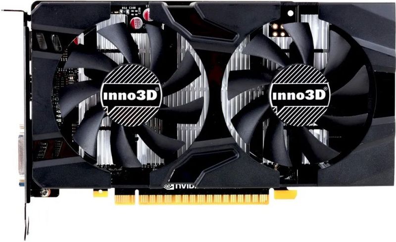 Видеокарта Inno3D GeForce GTX1050 Ti TWIN X2, 4G GDDR5 128bit DVI HDMI DP N105T-1DDV-M5CM