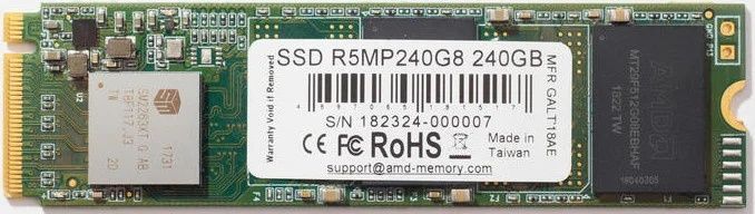 Твердотельный накопитель 240GB SSD AMD RADEON R5 M.2 2280 PCl-E R2030MB/s, W1120MB/s R5MP240G8