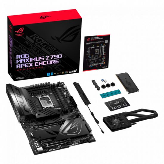 Сист.плата ASUS ROG MAXIMUS Z790 APEX ENCORE, Z790, 1700, 1xDIMM2, 2xDDR5, 2xPCI-Ex16, PCI-Ex4, 5xM.2, 4xSATA, WIFI7,BOX