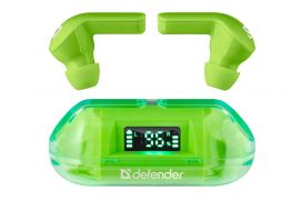 Наушники-вкладыши беспроводные Defender Twins 916 зеленый