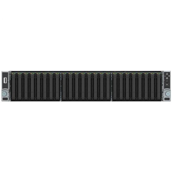Сервер Intel Server System, Single (2U, 2xXeon-SC LGA3647-0, 24xDDR4 LR/RDIMM, 24x2.5HP, 2x2.5Fix-inside, 2x2.5HP-Rear opt, 10xSATA+2xM.2+4xOCL,) (R2224WFTZSR)