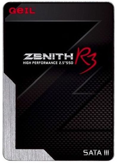 Твердотельный накопитель 240GB SSD GEIL GZ25R3-240G ZENITH R3  2.5” SATAIII Чтение 550MB/s, Запись 510MB/s.  Наработка на отказ 2,5 млн. часов.