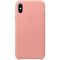 iPhone X Leather Case - Soft Pink