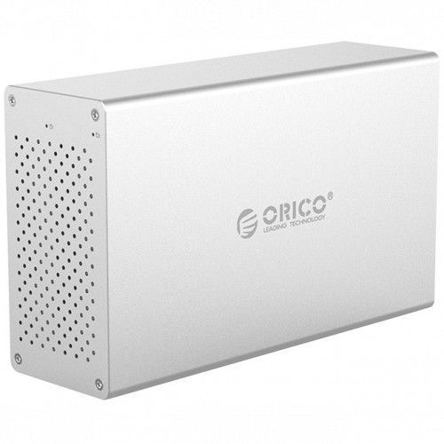 Система хранения данных HDD 3.5" ORICO WS200U3-EU-SV <USB3.0, 5Gbps, HDDx2, до 20TB, 223*133*69mm>