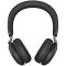 JABRA EVOLVE2 75, Link380a MS Stereo Black, EVOLVE2 75 headset Black MS, Link 380 BT adapter USB-A MS,1.2m USB-C to USB-A cable, carry pouch, warranty and warning (safety leaflets)