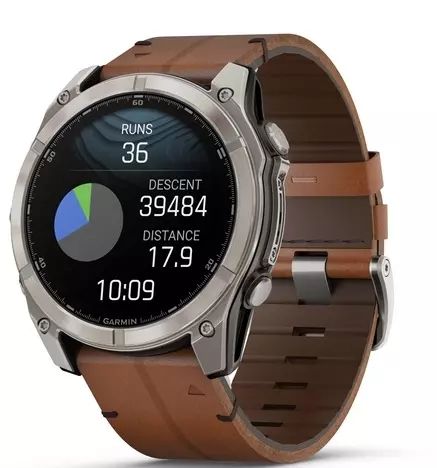 Часы с навигатором Garmin fenix 8 51mm,AMOLED, сапфир, светлые, кожа 010-02905-40 Часы с навигатором Garmin fenix 8 51mm,AMOLED, сапфир, светлые, кожа 010-02905-40