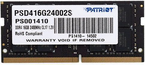Оперативная память DDR4 PC-19200 (2400 MHz) 16Gb PATRIOT <1x8, 1.2V>