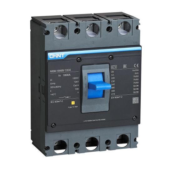 Автоматический выключатель CHINT NXM-1600H/3Р 1600A 70кА регулир.
