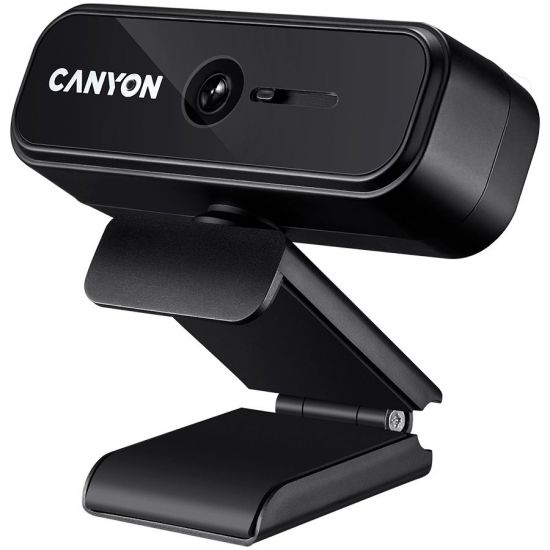 CANYON C2N 1080P full HD 2.0Mega fixed focus webcam with USB2 connector, 360 degree rotary view scope, built in MIC, Resolution 1920*1080, viewing angle 88?, cable length 1.5m, 90*60*55mm, 0.095kg, Black