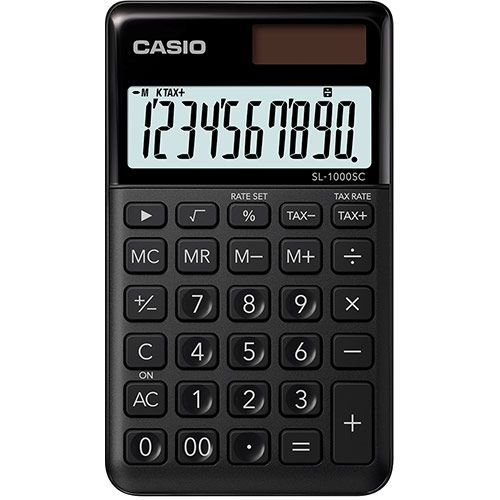 Калькулятор карманный CASIO SL-1000SC-BK-W-EP