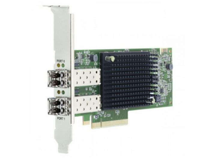 Сетевой адаптер Dell Emulex LPe35002 Dual Port FC32 Fibre Channel HBA, Low Profile (406-BBMQ)