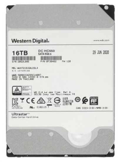 Жесткий диск повышенной надежности HDD 16Tb WD ULTRASTAR 512MB 7200RPM SATA3 3,5"  0F38462