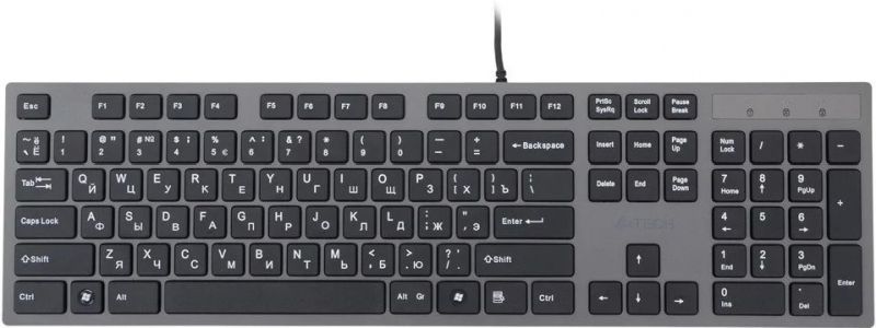 Клавиатура A4tech KV-300H USB, Grey/ Black, 2 порта USB 2.0