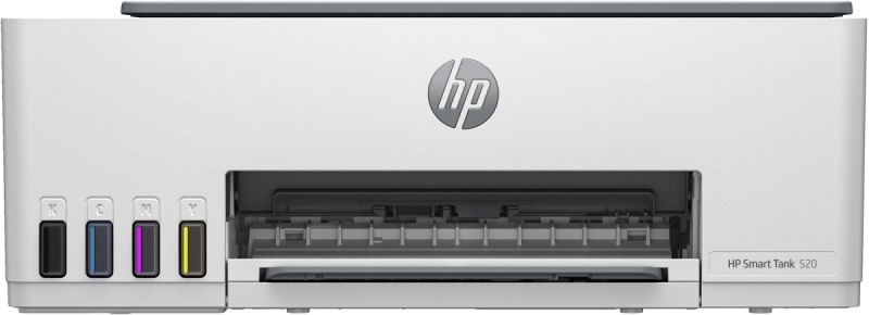 МФУ HP 1F3W2A Smart Tank 520 (A4),  /White with grey cover/, Color Ink Printer/Scanner/Copier, 600 dpi, 12/5 ppm, 980MHz, Duty 800p, Tray 100, USB