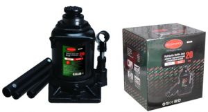 Домкрат бутылочный 20т низкопрофильный (высота подхвата - 190мм, высота подъема - 330мм, ход штока - 85мм) ROCKFORCE RF-T92007 15107