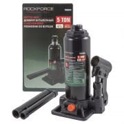 Домкрат бутылочный 5т с клапаном (h min-195мм, h max-395мм) Rock FORCE RF-T90504(DS) 51457