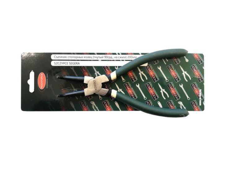 Съемник стопорных колец гнутый на сжим(90°,L-230мм),в блистере ROCKFORCE RF-609230HB 28531