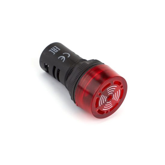 Сигнализатор звуковой CHINT ND16-22FS Φ22 мм красный LED АС220В Сигнализатор звуковой CHINT ND16-22FS Φ22 мм красный LED АС220В