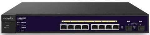 Гигабитный интелектуальный коммутатор PoE EGS5110P, 8 Gigabit LAN PoE 802.3at/af (бюджет 130Вт, макс. 30Вт на порт), 2 SFP slots, PoE Management, Loopback Detection, IGMP Snooping, Bandwidth Control
