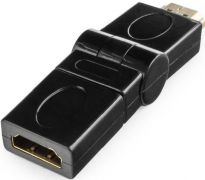 Переходник HDMI <-> HDMI Cablexpert A-HDMI-FFL2, 19F/19M, вращающийся на 180 град, золотые разъемы,