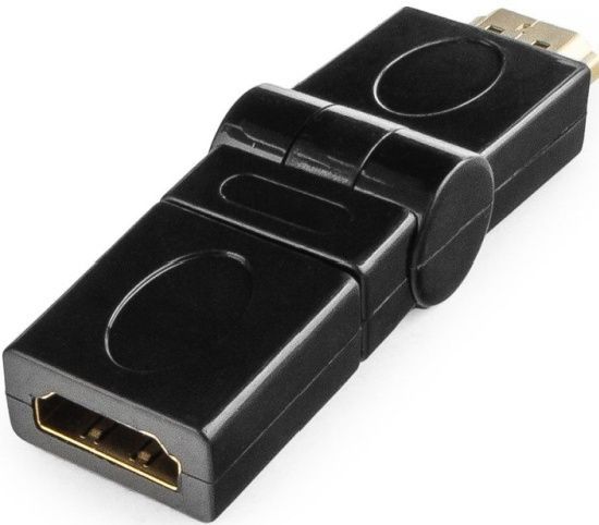 Переходник HDMI <-> HDMI Cablexpert A-HDMI-FFL, 19F/19F, угловой, золотые разъемы, пакет