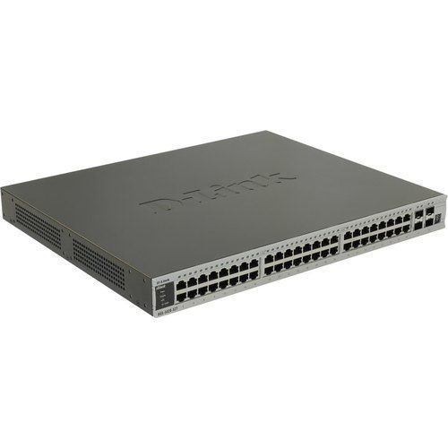Коммутатор D-Link Управляемый стекируемый 3 уровня с 48 портами 10/100/1000Base-T и 4 портами 10GBase-X SFP+