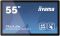 55" Touchscreen LCD monitor UHD 4K, VGA, 2xHDMI, DP, USB, open frame,  PCAP, 3840x2160, 1A1DP2H, Face-up