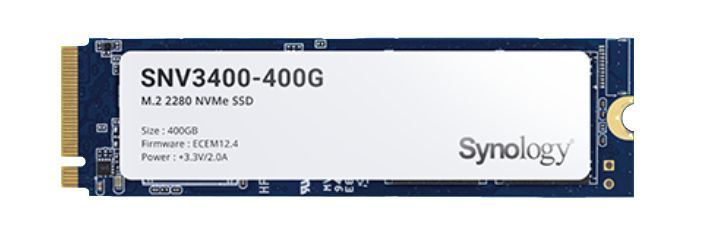 Накопитель твердотельный Synology SNV3400-400G   SSD 400 GB M.2 2280 NVMe PCIe 3 x4 DWPD (0,68) MTBF (1,8)