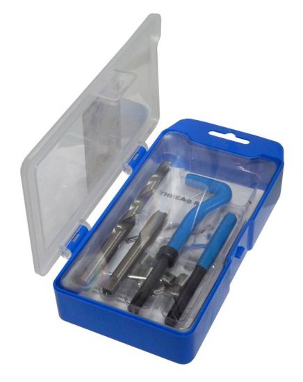 Набор приспособлений и футорок для восстановления резьбы M6*1, 25пр., в кейсе ROCKFORCE RF-929U2 17729