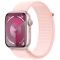 Apple Watch Series 9 GPS 45mm Pink Aluminium Case with Light Pink Sport Loop,Model A2980