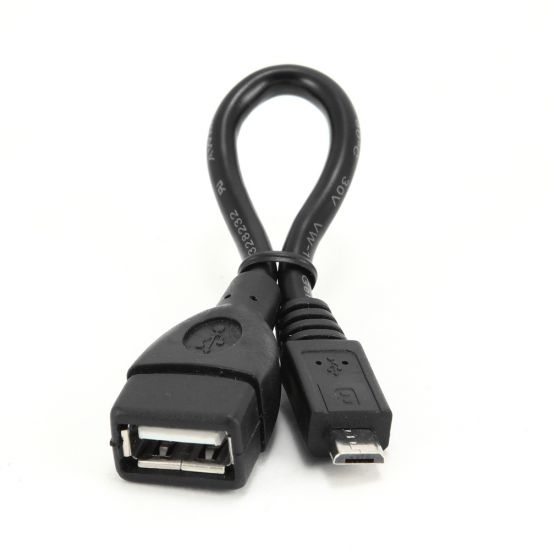 Кабель переходник Cablexpert USB 2 OTG A-OTG-AFBM-001 USB-MicroUSB, 0.15м, пакет