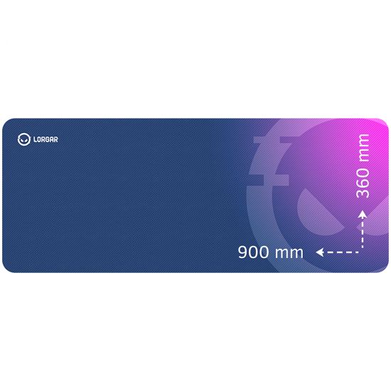 Lorgar Main 139, Gaming mouse pad, High-speed surface, Purple anti-slip rubber base, size: 900mm x 360mm x 3mm, weight 0.6kg Lorgar Main 139, Gaming mouse pad, High-speed surface, Purple anti-slip rubber base, size: 900mm x 360mm x 3mm, weight 0.6kg