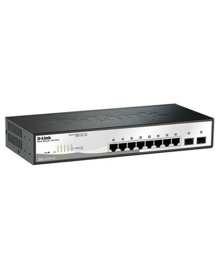 D-Link DGS-1210-10/F1A Коммутатор 8 портами 10/100/1000    2 порта SFP /