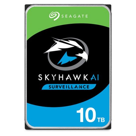 Жесткий диск для видеонаблюдения с искусственным интеллектом 10Tb Seagate SkyHawk AI SATA3 3.5" 256Mb 7200rpm ST10000VE001. Поддержка до 64 HD-камер