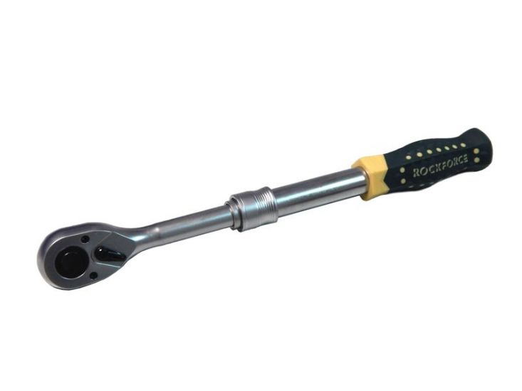 Трещотка  реверсивная  телескопическая с резиновой ручкой 1/2" L310-440мм (72зуб.) ROCKFORCE RF-802433 26794