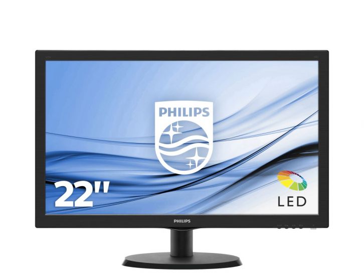 Monitor Philips 223V5LSB2 '21,5 TN LED/FHD/1920x1080/200кд/м/90-65/VGA/Black