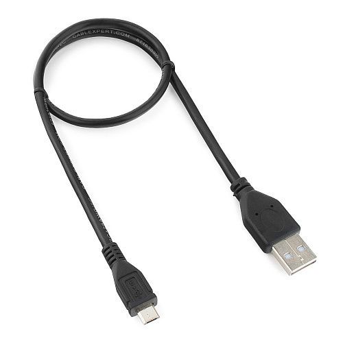 Кабель Cablexpert USB 2 Pro CCP-mUSB2-AMBM-0.5M, USB-MicroUSB, 0.5м, экран, черный, пакет